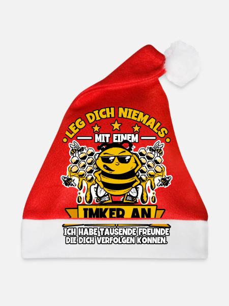 Bienenzüchter Imker - Weihnachtsmütze - Rot