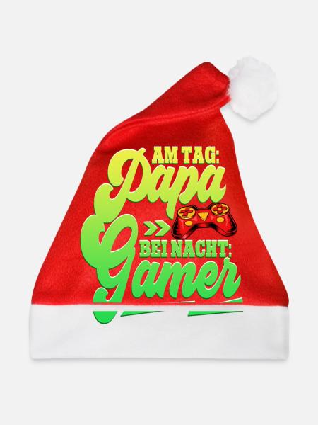 Zocken Gaming Papa - Weihnachtsmütze - Rot