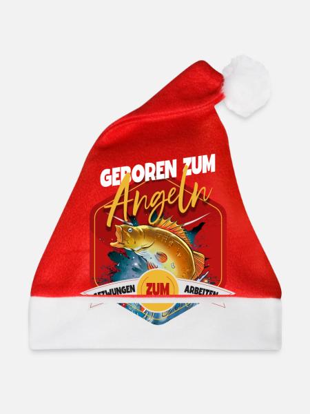 Angeln Angler - Weihnachtsmütze - Rot