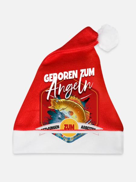 Angeln Angler - Weihnachtsmütze - Rot