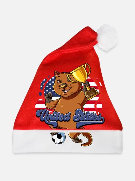 Usa Fußball - Weihnachtsmütze - Rot
