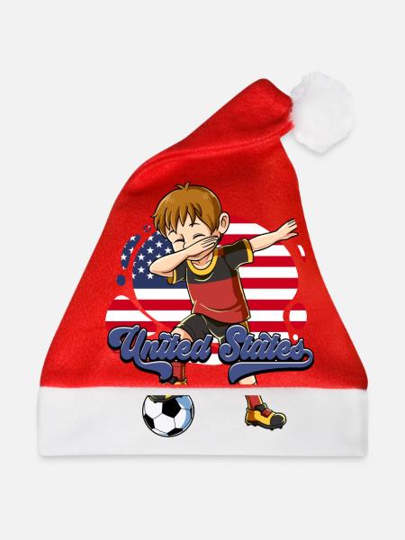 Usa Fußball - Weihnachtsmütze - Rot