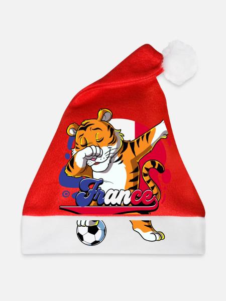 Frankreich Fußball - Weihnachtsmütze - Rot - Vorne