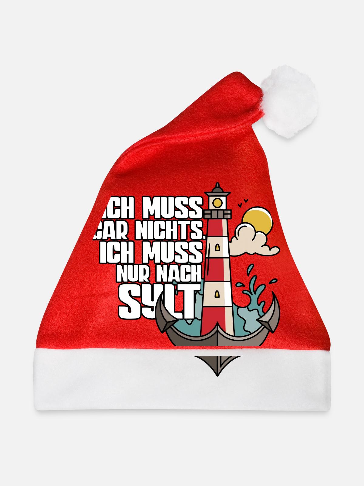 Sylt - Weihnachtsmütze - Rot - Vorne