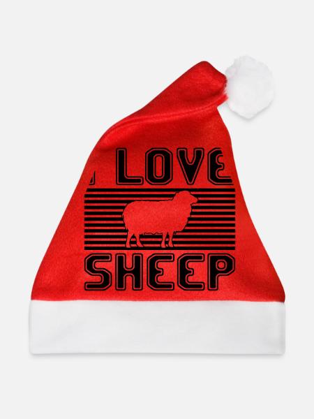 I love sheep - Weihnachtsmütze - Rot