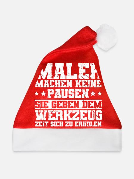 Maler - Weihnachtsmütze - Rot - Vorne