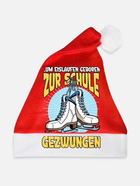Eislaufen - Weihnachtsmütze - Rot - Vorne
