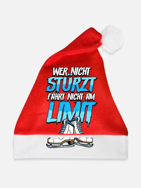 Eislaufen - Weihnachtsmütze - Rot - Vorne