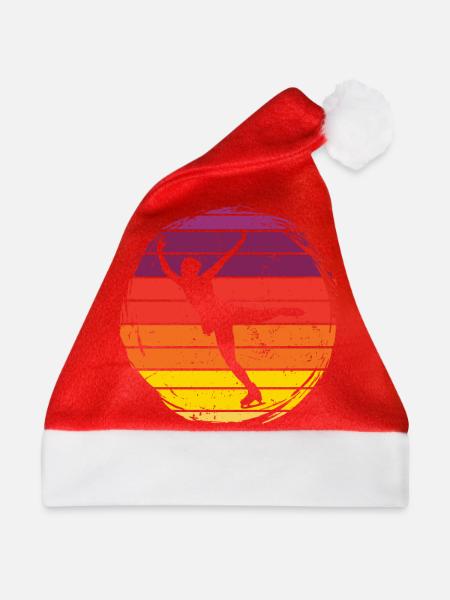 Eislaufen - Weihnachtsmütze - Rot