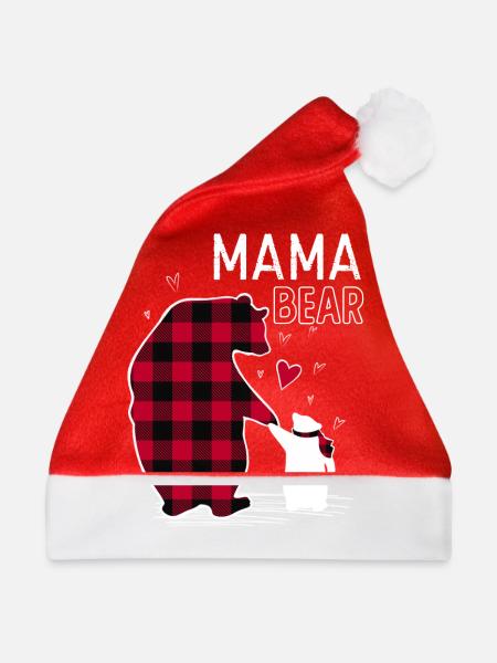 Mama Bear - Weihnachtsmütze - Rot