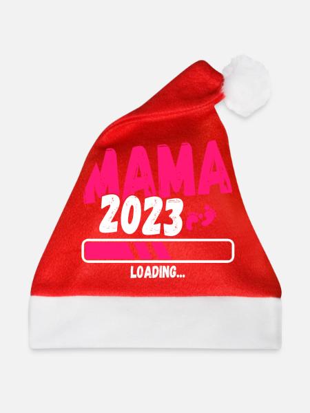 Werdende Mama 2023 - Weihnachtsmütze - Rot