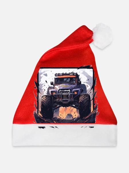 Monstertruck - Weihnachtsmütze - Rot