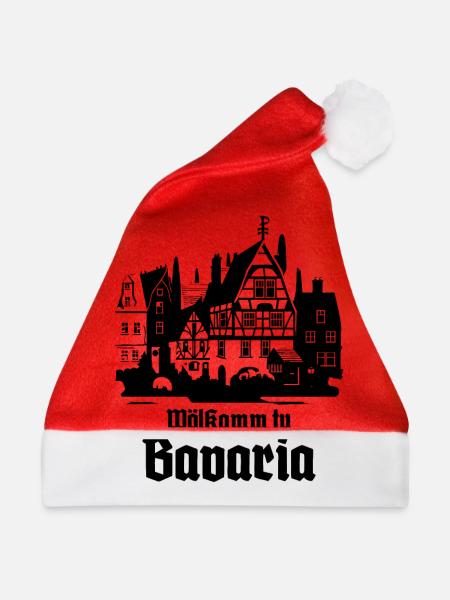 Willkommen in Bayern - Weihnachtsmütze - Rot