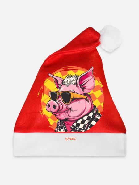Coole Sonnenbrillen Sau - Weihnachtsmütze - Rot