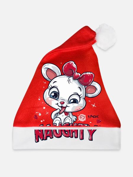 Unartig und niedlich - Weihnachtsmütze - Rot