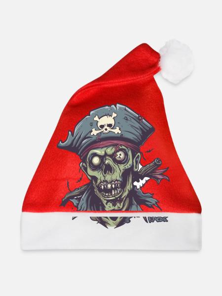 Der untote Zombie Pirat - Weihnachtsmütze - Rot