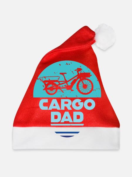 Cargo Dad Lastenrad Cargobike - Weihnachtsmütze - Rot