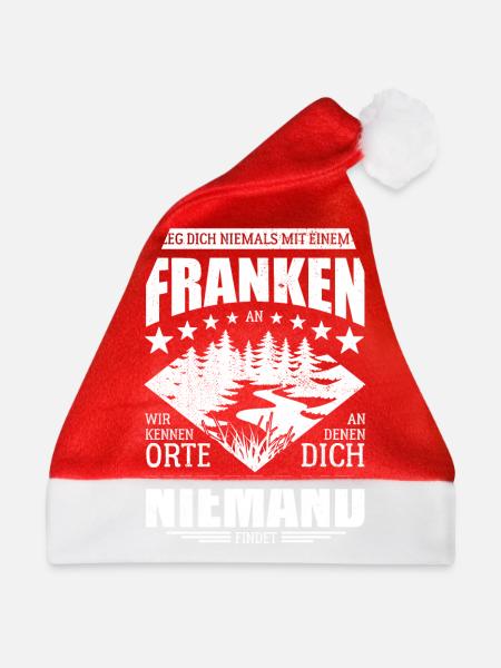 Leg dich nie mit einem Franken an - Spruch - Weihnachtsmütze - Rot