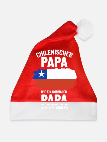 Chilenischer Papa wie ein normaler Papa nur cooler - Weihnachtsmütze - Rot - Vorne