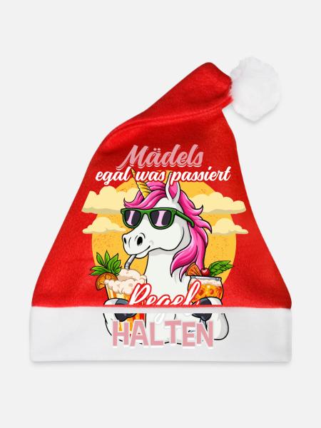 Mädels Egal Was Passiert Pegel Halten - Weihnachtsmütze - Rot - Vorne