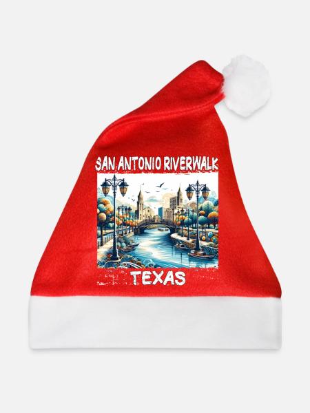 San Antonio Riverwalk, Texas - Weihnachtsmütze - Rot