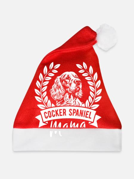 Cocker Spaniel Mama - Hundebesitzerin - Weihnachtsmütze - Rot