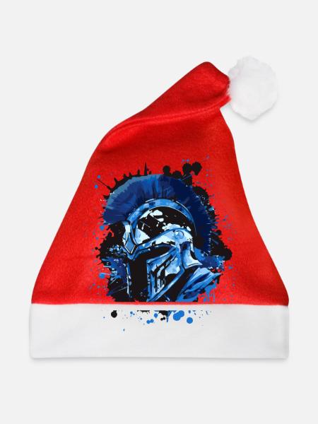 Spartaner Helm Sparta - Weihnachtsmütze - Rot