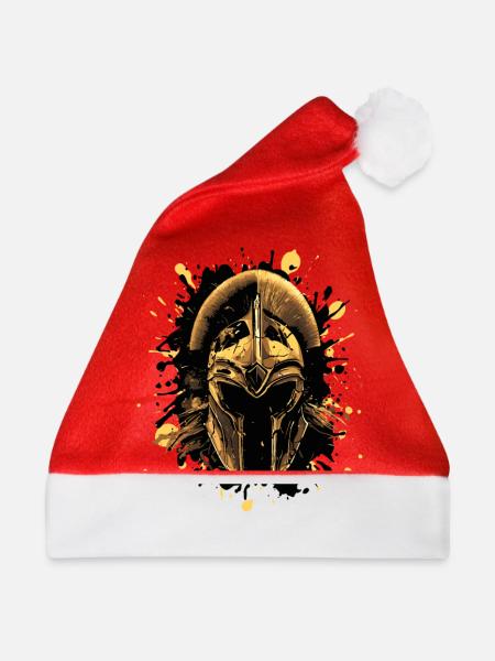 Spartaner Helm Krieger - Weihnachtsmütze - Rot
