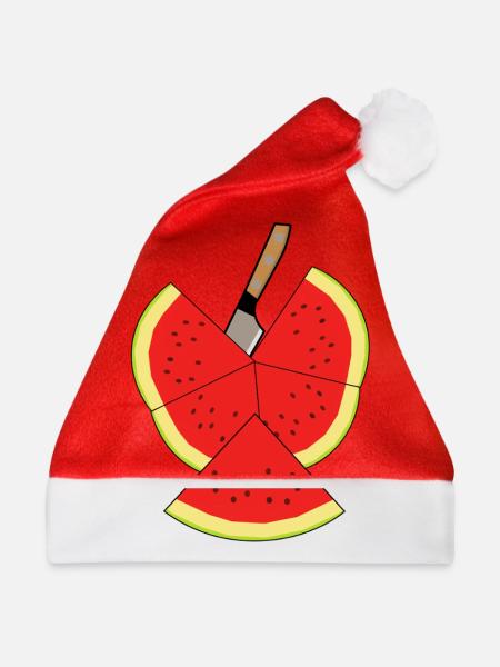 Melone Frucht Sommerzeit Obst - Weihnachtsmütze - Rot