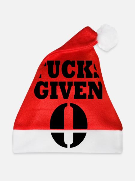 Zero fucks given - Weihnachtsmütze - Rot