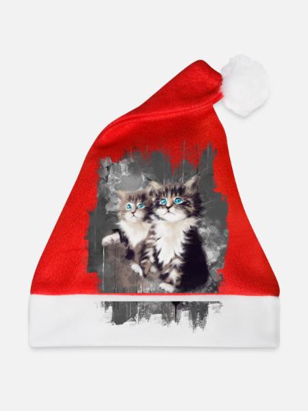 Kätzchen - Weihnachtsmütze - Rot