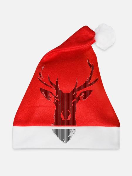 Hirsch Digital - Weihnachtsmütze - Rot
