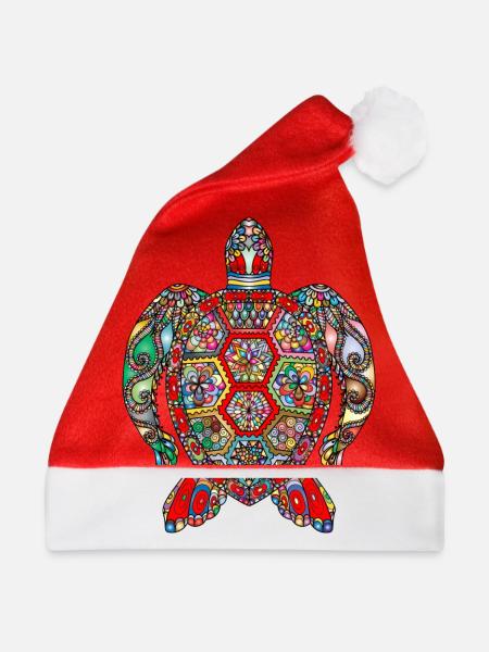 Sea Turtle Hindi - Weihnachtsmütze - Rot