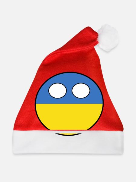 Countryball Land Heimat Ukraine - Weihnachtsmütze - Rot