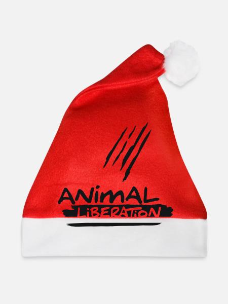 animalliberation01o_225x225 - Weihnachtsmütze - Rot - Vorne