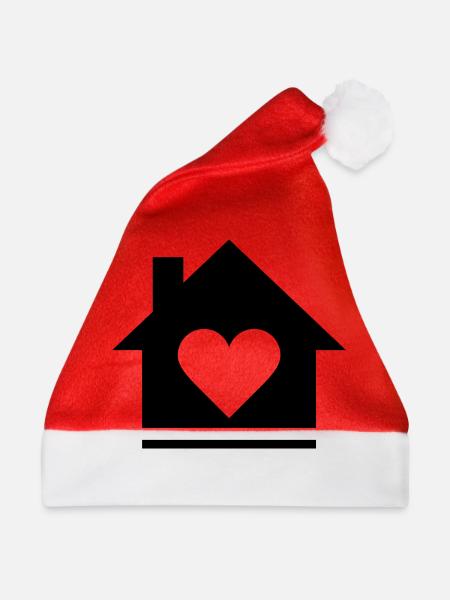 Zuhause - Weihnachtsmütze - Rot