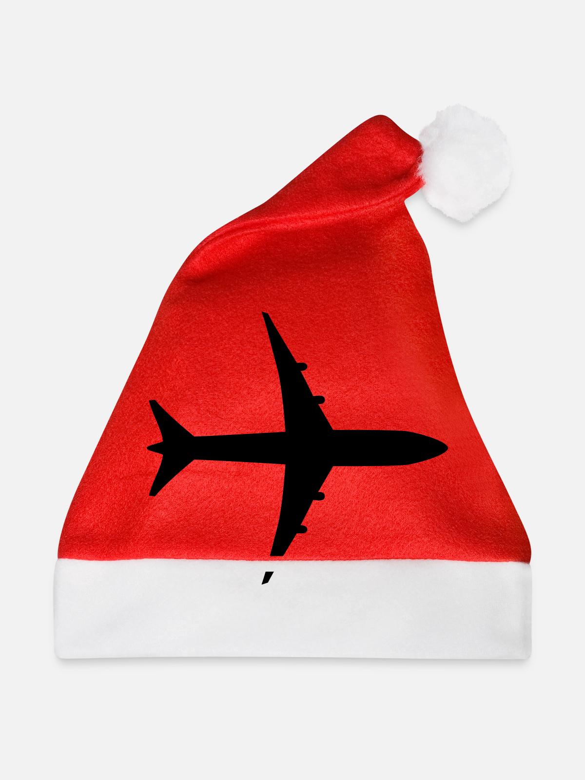 Plane - Weihnachtsmütze - Rot - Vorne