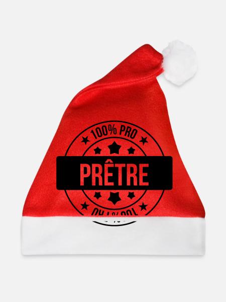 Pfarrer / Priester / Katholisch / Religion - Weihnachtsmütze - Rot