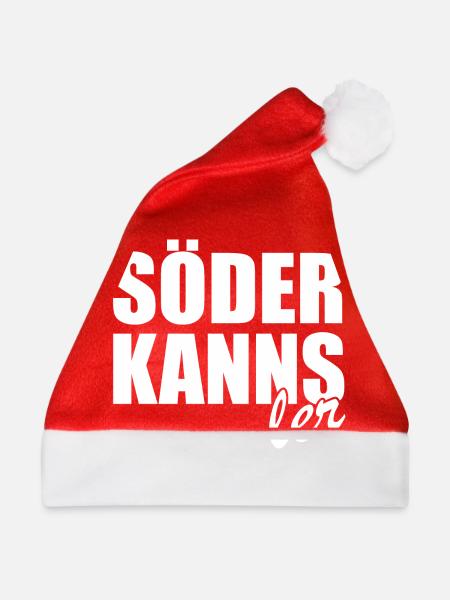 Söder kanns - Kanzler - Kanzlerkandidat - Weihnachtsmütze - Rot - Vorne
