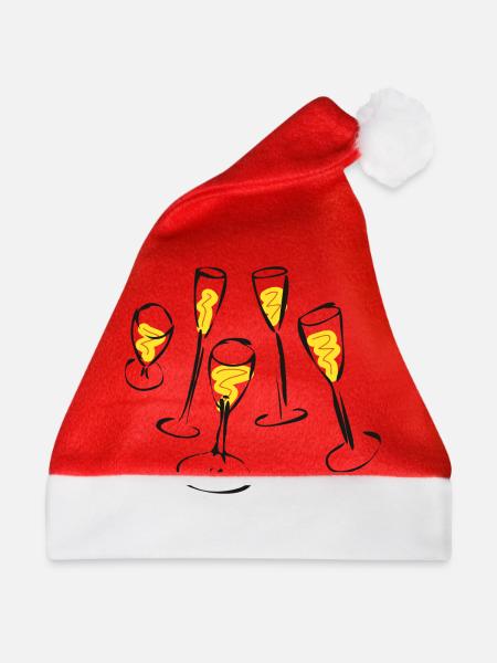 Sekt - Weihnachtsmütze - Rot