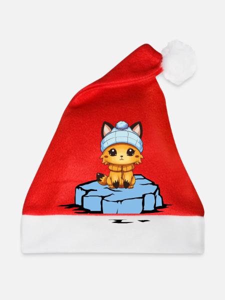 Fuchs Eisscholle - Weihnachtsmütze - Rot