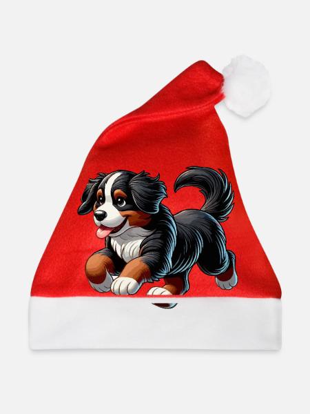 Berner Sennenhunde - Weihnachtsmütze - Rot