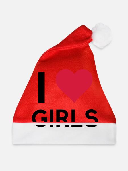 i_love_girls - Weihnachtsmütze - Rot