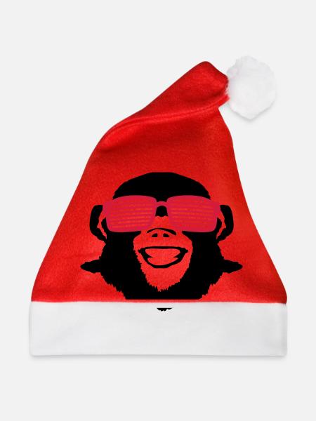 monkey_shades_op2 - Weihnachtsmütze - Rot