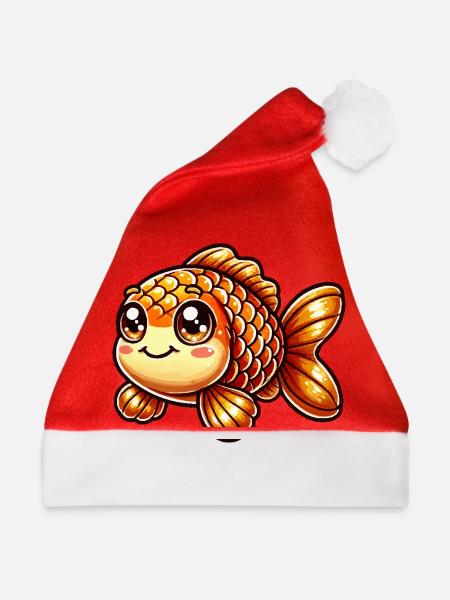 goldfisch comic - Weihnachtsmütze - Rot