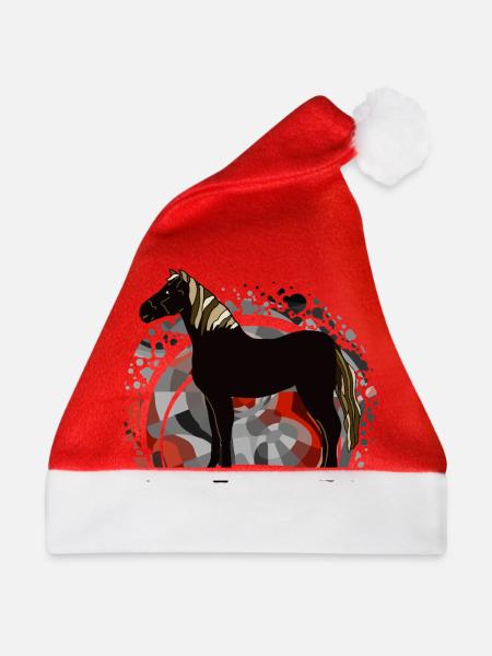 Pferd - Weihnachtsmütze - Rot