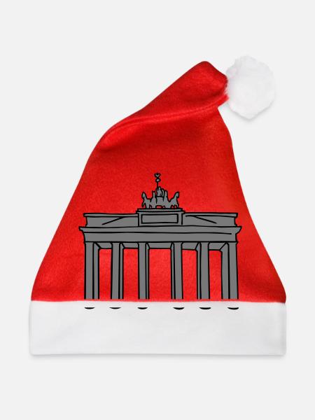 BrandenburgerTor Berlin 2 - Weihnachtsmütze - Rot - Vorne