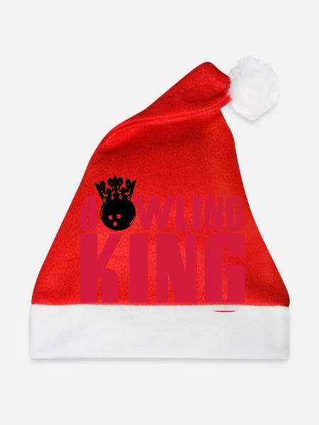 Bowling King - Weihnachtsmütze - Rot