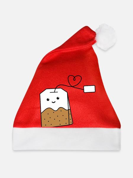 Kawaii Teebeutel - Weihnachtsmütze - Rot