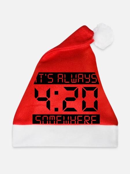IT'S ALWAYS 4:20 SOMEWHERE - Weihnachtsmütze - Rot